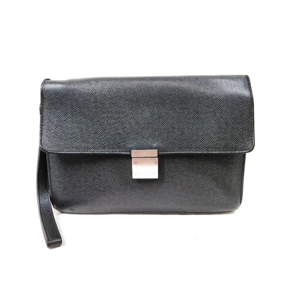 Louis Vuitton Handbags - 👛  AUTHENTIC LOUIS VUITTON BLACK TAIGA POUCHETTE CLUTCH
